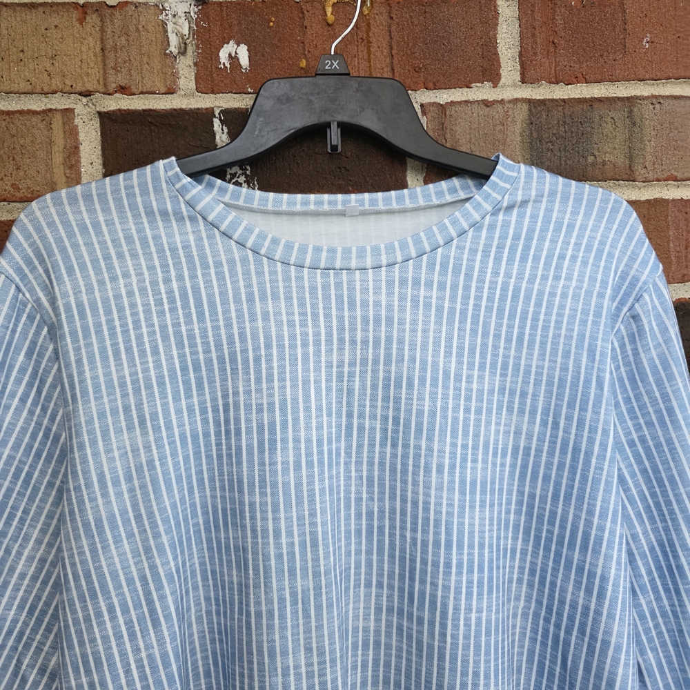 Blue Striped Women's Top - Picture 2 of 5